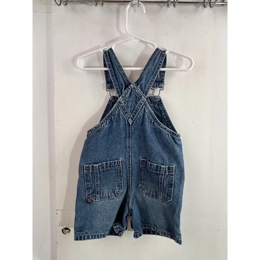 The Children's Place Denim Shortalls 18M Blue Snap Inseam Overalls Kids